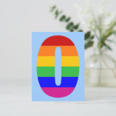 Rainbow Letter O Postkarte (Stehend Vorderseite)