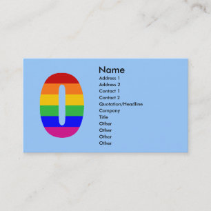 Rainbow Letter O Visitenkarte