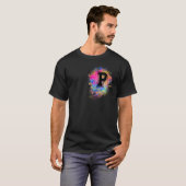 Rainbow Letter P Erstmaliges Mit Monogramm rosa T-Shirt (Vorne ganz)