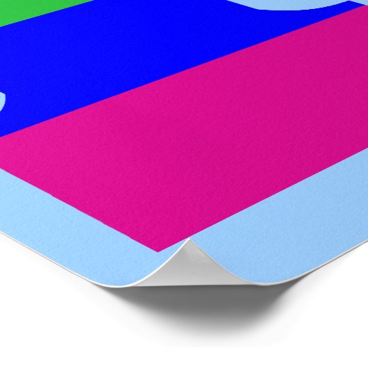 Rainbow Letter P Poster (Ecke)