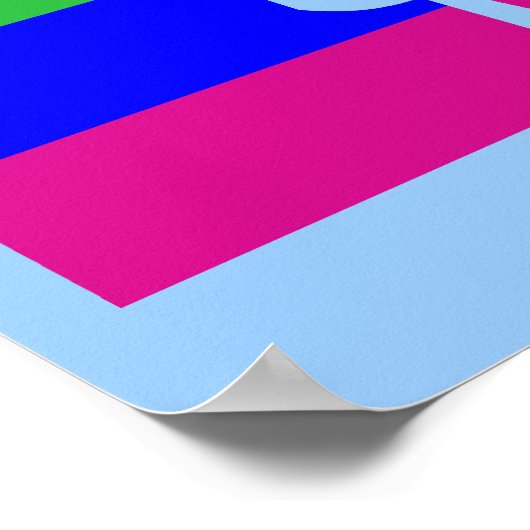 Rainbow Letter R Poster (Ecke)