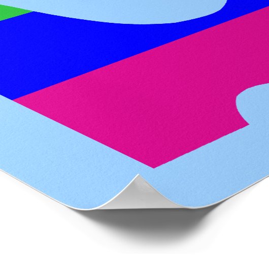 Rainbow Letter S Poster (Ecke)