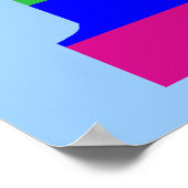 Rainbow Letter T Poster (Ecke)