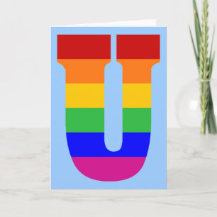 Rainbow Letter U