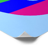 Rainbow Letter U Poster (Ecke)