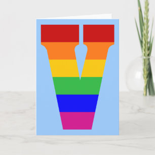 Rainbow Letter V