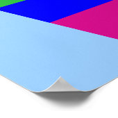 Rainbow Letter V Poster (Ecke)