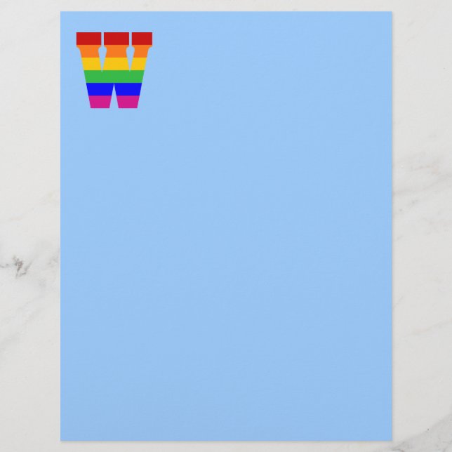 Rainbow Letter W (Vorderseite)