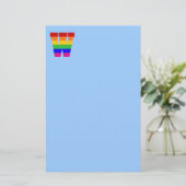 Rainbow Letter W Briefpapier (Stehend Vorderseite)