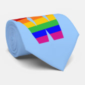 Rainbow Letter W Krawatte (Gerollt)