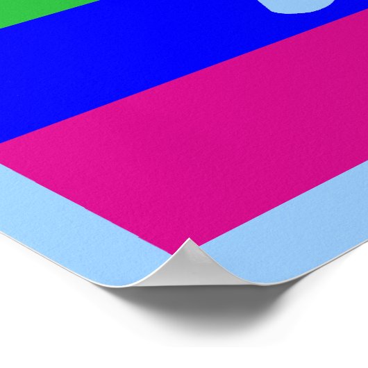 Rainbow Letter Z Poster (Ecke)