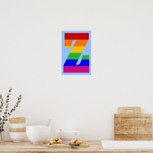 Rainbow Letter Z Poster (Küche)