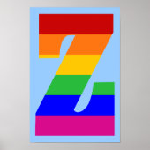 Rainbow Letter Z Poster (Vorne)