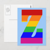 Rainbow Letter Z Postkarte (Vorne/Hinten)
