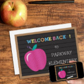 Rainbow Letters Apple Back 2 School Digital Einlad Einladung