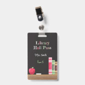 Rainbow Letters Chalkboard Vertical Hall Pass Ausweis (Vorderseite mit Clip)