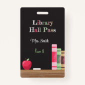 Rainbow Letters Chalkboard Vertical Hall Pass Ausweis (Vorderseite)