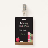 Rainbow Letters Chalkboard Vertical Hall Pass Ausweis (Vorderseite mit Klammer)