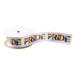 Rainbow Letters Satinband