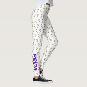 Rainbow LGBT Awareness Ribbon Custom Leggings