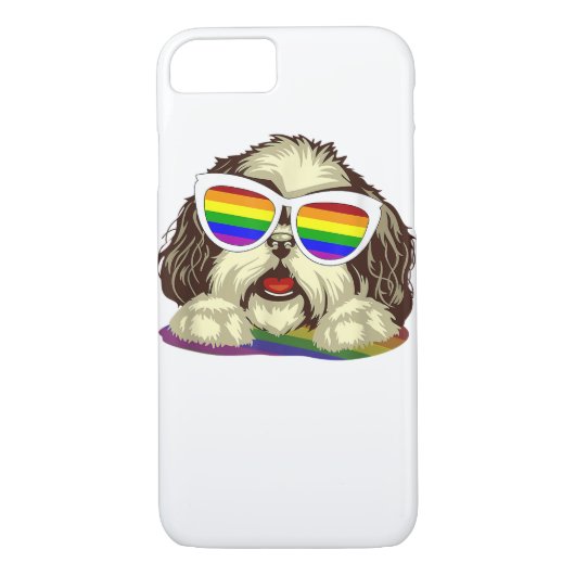 Rainbow LGBT Flag Gay Pride Shih Tzu Dog Copy Case-Mate iPhone Hülle (Rückseite)