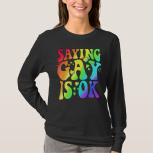 Rainbow Lgbt Flag Sprichwort Gay is Ok Lgbt right T-Shirt