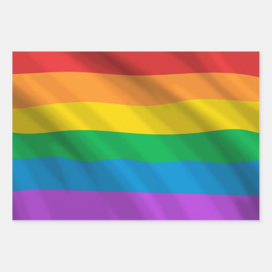 Rainbow LGBT Flag Wrapping Paper Sheets - Prix Geschenkpapier Set (Vorderseite)