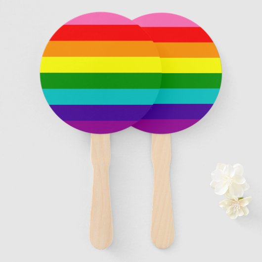 Rainbow LGBT Gay Fan Set Fächer (Vorne und Hinten)