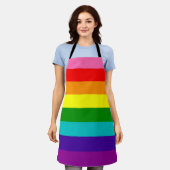 Rainbow LGBT Gay Flag All-Over Print Schürze (Getragen)