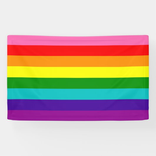 Rainbow LGBT gay flag Banner (Horizontal)