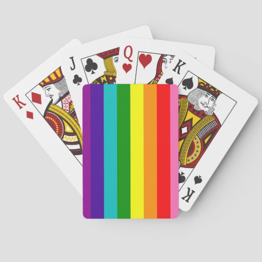 Rainbow LGBT gay flag Classic Playing Cards Spielkarten (Rückseite)