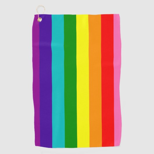 Rainbow LGBT Gay Flag Golf Handtuch (Vorderseite)