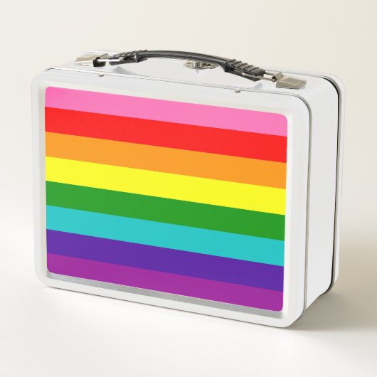 Rainbow LGBT Gay Flag Metal Lunchbox (Rückseite)