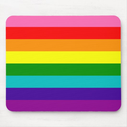 Rainbow LGBT Gay Flag Mousepad (Vorne)