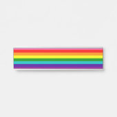 Rainbow LGBT gay flag Name Plate Türschild (Vorderseite )