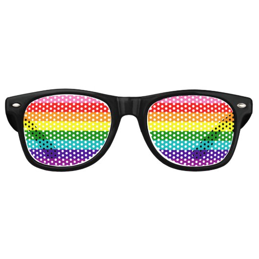 Rainbow LGBT Gay Flag Party Sonnenbrille (Vorderseite)