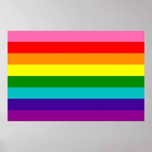 Rainbow LGBT Gay Flag Poster (Vorne)