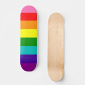 Rainbow LGBT Gay Flag Skateboard (Vorderseite)