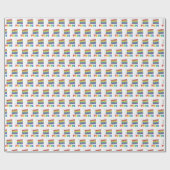 Rainbow LGBT Gay Pride Layer Cake Slice Wedelung Geschenkpapier (Flach)