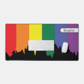 Rainbow LGBT Gay Pride Personalisiert Schreibtischunterlage (Tastatur & Maus)