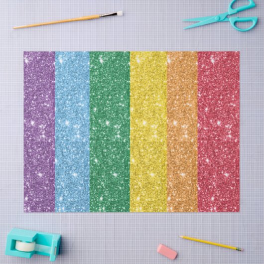 Rainbow LGBT Glitzer Decoute Seidenpapier (Basteln)