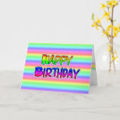 Rainbow LGBT Happy Birthday Card Karte (Gelbe Blume)