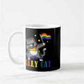 Rainbow Lgbt Lesbian Pride Funny Cat Dabbing Kaffeetasse (Links)