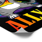 Rainbow Lgbt Lesbian Pride Funny Cat Dabbing Poster (Ecke)