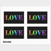 Rainbow LGBT Liebe Black Colors Stickers (Blatt)