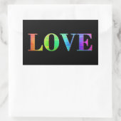 Rainbow LGBT Liebe Black Colors Stickers (Tasche)