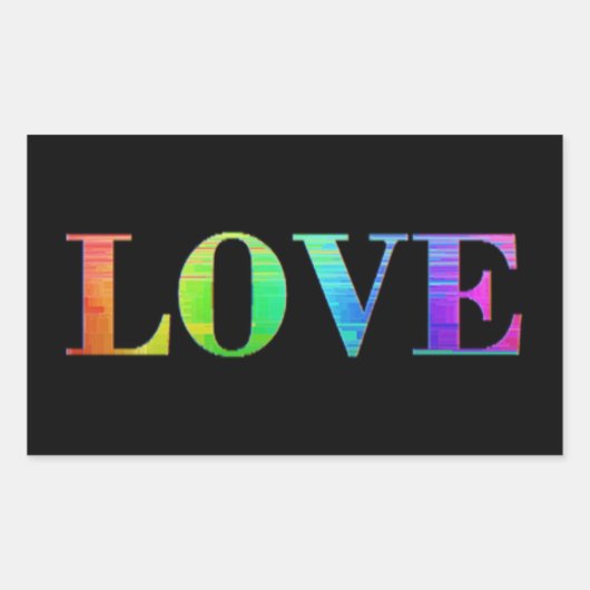 Rainbow LGBT Liebe Black Colors Stickers (Vorderseite)