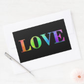 Rainbow LGBT Liebe Black Colors Stickers (Umschlag)