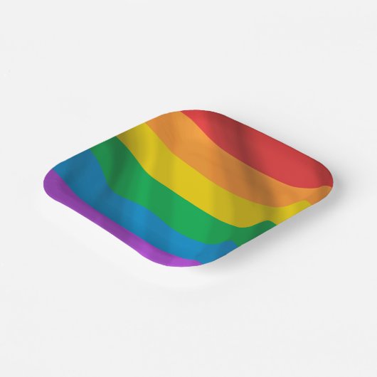 Rainbow LGBT Pappteller (Gewinkelt)