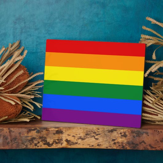 Rainbow LGBT Pride Flag Plaque Fotoplatte (Seite)